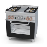 Bếp âu 4 đầu đốt dùng gas và lò nướng gas Lotus CF4-68G