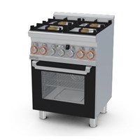 Bếp âu 4 đầu đốt dùng gas và lò nướng điện (cửa kính) Lotus CFM4-66GEM