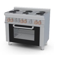 Bếp âu 6 họng dùng điện và lò nướng tĩnh (cửa kính) Lotus CF6-610ET