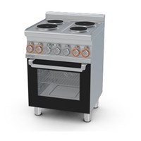 Bếp âu 4 họng dùng điện và lò nướng điện (cửa kính) Lotus CFM4-66ET