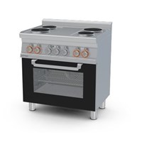 Bếp âu 4 họng dùng điện và lò nướng điện (cửa kính) Lotus CFM4-68ET