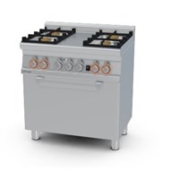 Bếp âu 4 đầu đốt dùng gas và lò nướng điện (cửa thép không gỉ) Lotus CFM4-68GEM