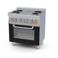 Bếp âu 4 họng dùng điện và lò nướng tĩnh (cửa kính) Lotus CF4-68ET