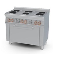 Bếp âu 6 họng dùng điện và lò nướng tĩnh (cửa thép không gỉ) Lotus CF6-610ET