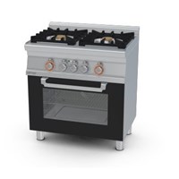 Bếp âu 2 đầu đốt dùng gas và lò nướng điện (cửa kính) Lotus CFM2-68GEM