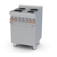 Bếp âu 4 họng dùng điện và lò nướng điện (cửa thép không gỉ) Lotus CFM4-66ET