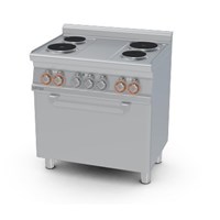 Bếp âu 4 họng dùng điện và lò nướng điện (cửa thép không gỉ) Lotus CFM4-68ET