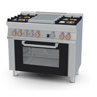 Bếp âu 4 họng dùng gas và lò nướng điện (cửa kính) Lotus TPFM4-610GEM