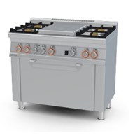 Bếp âu 4 họng dùng gas và lò nướng điện (cửa kính) Lotus TPFM4-610GEM