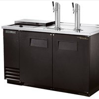 Tủ làm lạnh bia có vòi rót trực tiếp Club Top có cửa xoay chắc chắn TRUE TDD-2CT-HC
