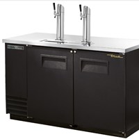 Tủ làm lạnh bia 2 vòi rót trực tiếp cửa xoay chắc chắn TRUE TDD-2-HC