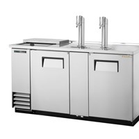 Tủ làm lạnh bia có vòi rót trực tiếp Club Top bằng thép không gỉ có cửa xoay chắc chắn TRUE TDD-3CT-S-HC