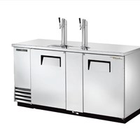 Tủ làm lạnh bia có vòi rót trực tiếp bằng thép không gỉ có cửa xoay chắc chắn TRUE TDD-3-S-HC