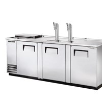 Tủ làm lạnh bia có vòi rót trực tiếp Club Top bằng thép không gỉ có cửa xoay chắc chắn TRUE TDD-4CT-S-HC