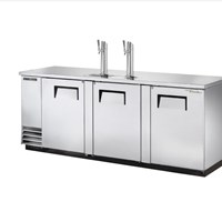 Tủ làm lạnh bia có vòi rót trực tiếp bằng thép không gỉ có cửa xoay chắc chắn TRUE TDD-4-S-HC