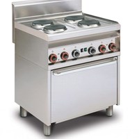 Bếp điện từ 4 vùng nấu kèm Lò nướng điện đa năng (Cửa thép không gỉ) LOTUS CF4-8ET