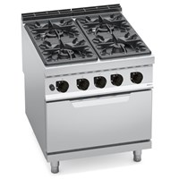 Bếp Âu 4 họng có lò nướng gas Bertos G9F4+FG