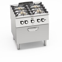 Bếp Âu 4 họng kèm lò nướng điện 1/1 GN Bertos SG7F4+FE2