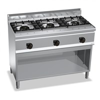 Bếp Âu 3 Họng Gas Có Tủ Dưới Bertos G6F3MH12