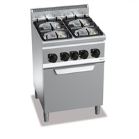 Bếp Âu 4 Họng Kèm Lò Nướng Gas Bertos G6F4PW+FG1