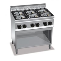 Bếp Âu 6 Họng Dùng Gas Có Tủ Dưới Bertos G6F6MPW