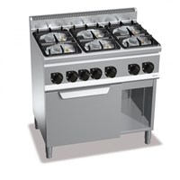 Bếp Âu 6 Họng Kèm Lò Nướng Gas Bertos G6F6PW+FG1