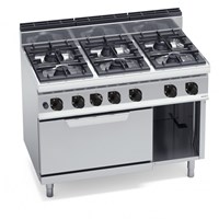 Bếp Âu 6 Họng Kèm Lò Nướng Gas Bertos G7F6P+FG