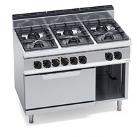 Bếp Âu 6 Họng Kèm Lò Nướng Điện Bertos G7F6+FE
