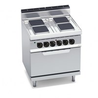 Bếp Điện 4 Vùng Nấu Vuông Có Lò Nướng Điện Bertos E7PQ4+FE