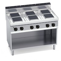 Bếp Điện 6 Vùng Nấu Vuông Có Tủ Dưới Bertos E7PQ6M