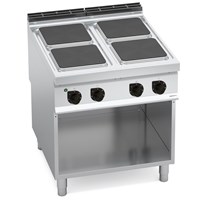 Bếp Điện 4 Vùng Nấu Vuông Có Tủ Dưới Bertos E9PQ4M