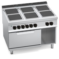 Bếp Điện 6 Vùng Nấu Vuông Có Lò Nướng Điện Bertos E9PQ6+FE
