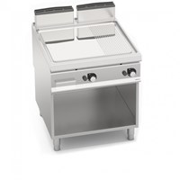 Bếp Chiên Nửa Phẳng Nửa Rãnh Dùng Gas Có Tủ Dưới Bertos SG9FM8M-2/CPD