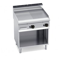 Bếp Chiên Nửa Phẳng Nửa Rãnh Dùng Gas Có Tủ Dưới Bertos G7FM8M-2