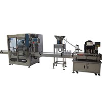 Dây chuyền chiết rót đóng nắp tự động (bơm piston, 6 đầu chiết) Kolner 