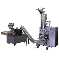 Tổ hợp máy đóng gói trà túi tam giác Kolner DXDC50B (hàn siêu âm, 2 lớp túi, cân định lượng)