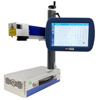 Máy khắc laser fiber để bàn chuyên khắc date, mã code, mã số bán tự động KOLNER 