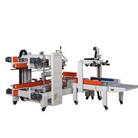 Tổ hợp máy dán băng dính thùng carton trên dưới và 4 cạnh góc (FXC-5050+DFXS-7050)