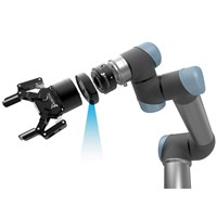 Robot cộng tác Universal Robot UR5 (Cobot) với bộ kẹp RobotiQ và hệ thống thị giác camera dành cho lắp ráp và xử lý vật liệu