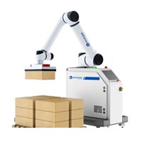 Robot cộng tác xếp pallet HANS S30 – Cánh tay robot palletizer tải trọng 30kg cho hệ thống gắp đặt và xếp pallet tự động