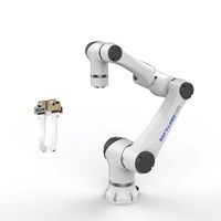 Cánh tay robot HAN’s Elfin10 – robot cộng tác công nghiệp 6 trục tải trọng 10 kg, tích hợp bộ kẹp Schunk cho ứng dụng gắp và đặt
