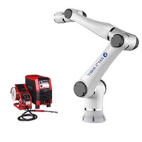 Cánh tay robot cộng tác 6 trục Hansrobot Elfin10-L tích hợp máy hàn Megmeet Artsen CM (Trung Quốc) dùng cho robot hàn tự động