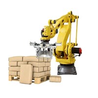 Robot xếp dỡ pallet hạng nặng 4 trục, dùng để xếp và dỡ pallet thùng, bao bì, chai lọ Fanuc M-410iC/110