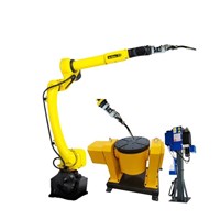 Cánh tay robot hàn hồ quang 6 trục, tầm với 2032mm, tải 8kg kèm trạm làm sạch robot hàn tùy chỉnh 