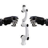 Robot AGV tự hành Hans tích hợp cánh tay robot cộng tác 6 trục và bàn tay robot linh hoạt DH dùng cho gắp – đặt tự động