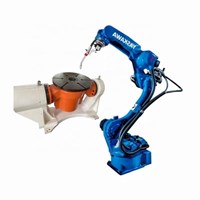 Robot hàn hồ quang tự động với bộ định và đường ray robot YASKAWA MOTOMAN AR1440