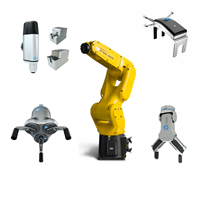 Robot xếp dỡ pallet tải trọng 7kg, tầm với 717mm, tốc độ nhanh hệ thống kẹp Onrobot Fanuc LR Mate 200iD