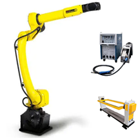 Robot hàn FANUC ARC-Mate 100 IC/8L kèm bộ định vị robot, máy hàn TIG và MIG