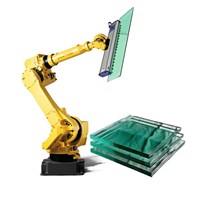 Robot xếp dỡ thùng carton công nghiệp 6 trục robot tự động xử lý kính và thùng nhựa FANUC M-710iC/70