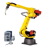Giá robot hàn 6 trục robot công nghiệp kèm máy hàn OTC DM350 để hàn laser thép và sắt FANUC R-1000iA/80F